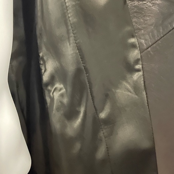 Duca Matiste women jacket blazer lambskin black 3 button front modern fit L - Picture 4 of 4